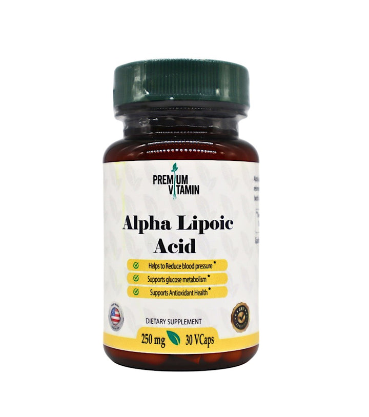 Alpha Lipoic Acid 250mg, 30 Vegetable Cellulose Capsules