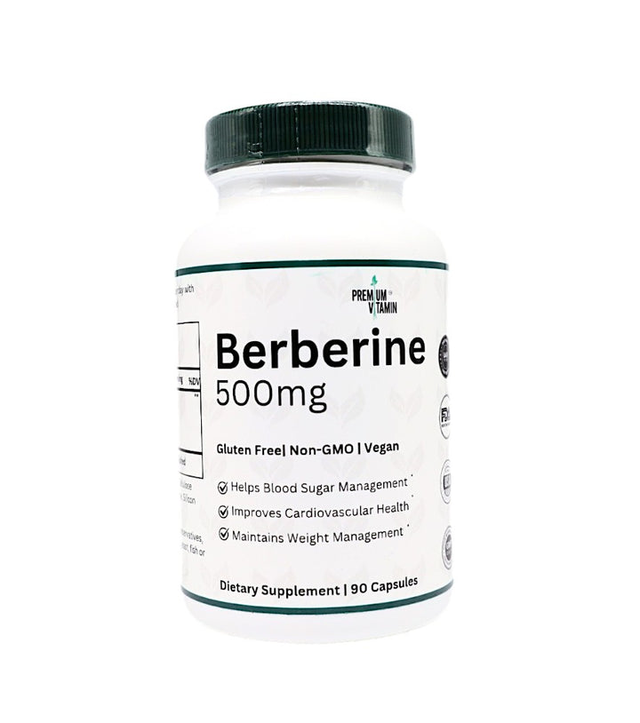 Berberine Supplement, 500mg per Capsule, 90 Count, Vegetable Capsules