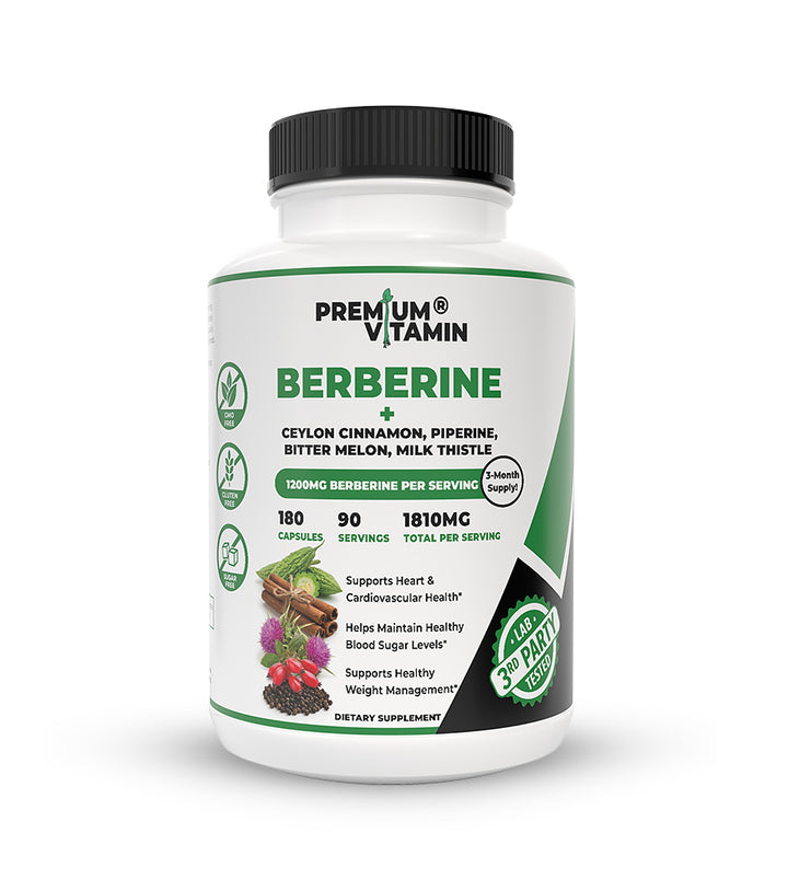Berberine 1200mg Supplement - Vegetable Capsules - Premium Vitamin