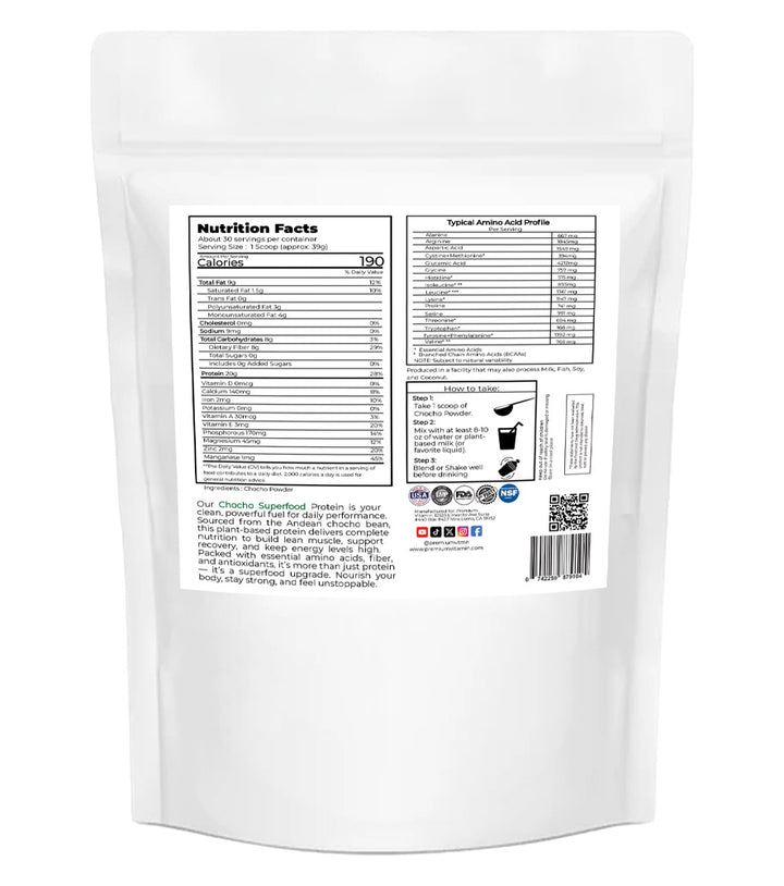 Pure Hydrolyzed Chocho Protein Powder | Premium Vitamin