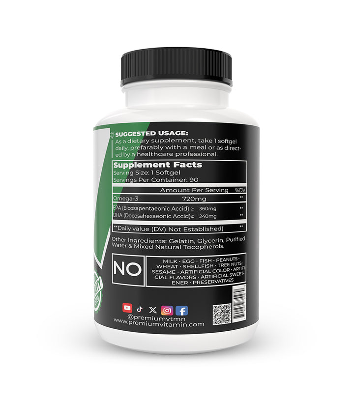 Fish Oil Omega-3, 90 Softgels