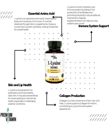 L-Lysine 500mg supplement boosts fat metabolism