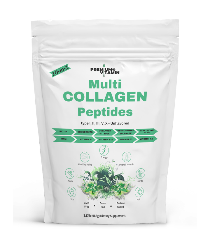 Hydrolyzed Multi Collagen Peptides Powder – Grass-Fed & Halal